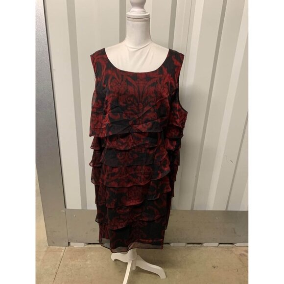 Connected Apparel Dress Business Casual Damask Maxi Whimsigoth Plus Size 24W - Picture 1 of 6